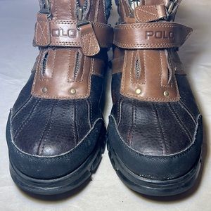 Ralph Lauren Polo Conquest 11 Brown Ankle Leather Boots Size 10D